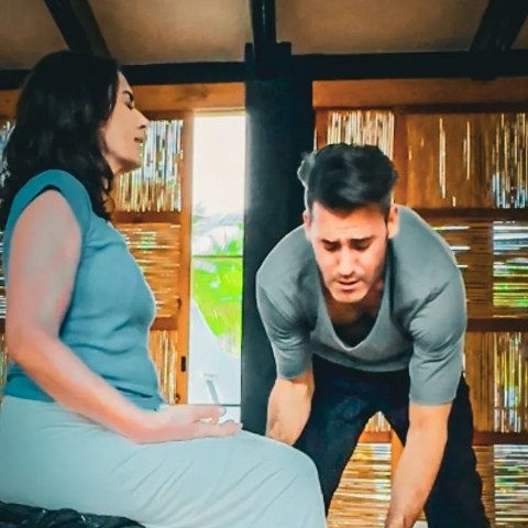 Joel giving Jacinta a healing